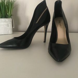 Nine West Black Leather Heels
